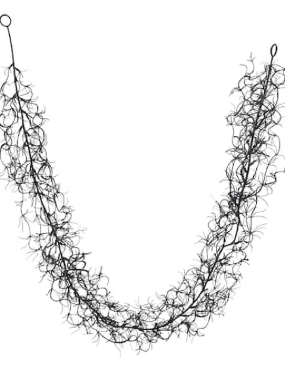 4 Ashland Black Glitter Spanish Moss Halloween Garlands 5 Ft Each
